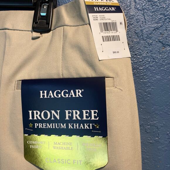 Haggar NWT khaki pants Iron Free Size 40x29 Classic Fit Business Casual Work - Picture 4 of 5
